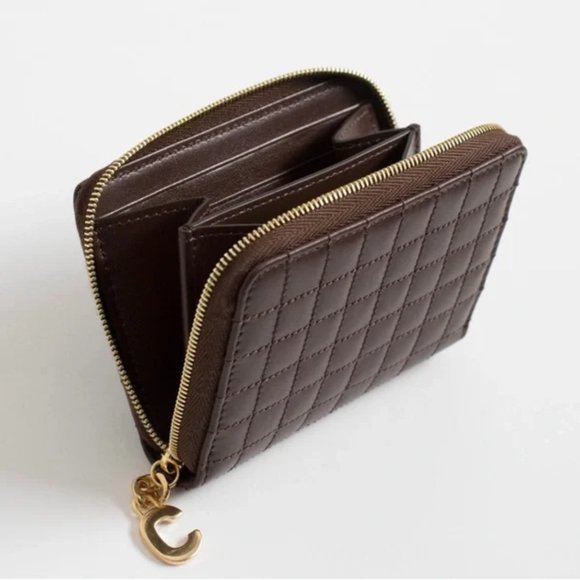 AUC $590 Celine C-Charm Quilted CALFSKIN Compact Zip Wallet New in the box - Picture 4 of 16